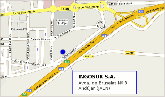 INGOSUR S.A. - Avda. de Bruselas, No.3. Andújar (Jaén)